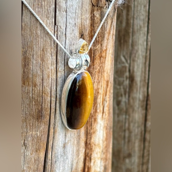 Tiger Eye & Citrine Necklace - Picture 8 of 16